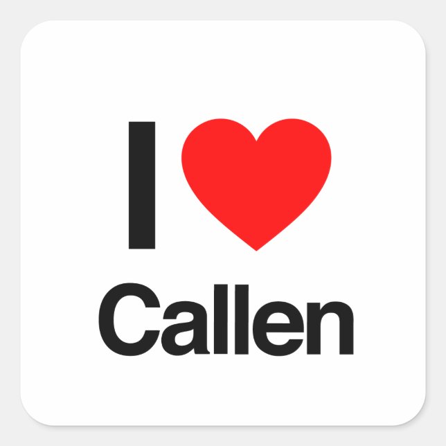 i love callen square sticker (Front)