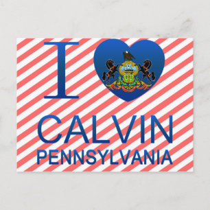 I Love Calvin, PA Postcard