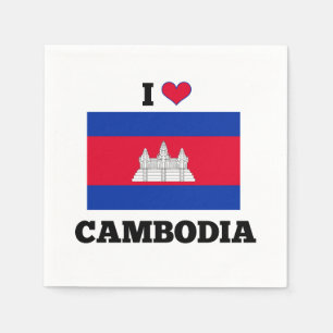 I love Cambodia Napkin