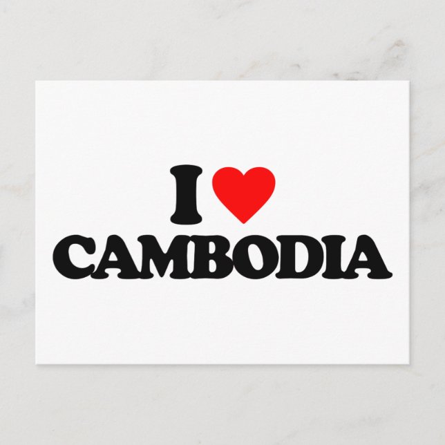 I LOVE CAMBODIA POSTCARD (Front)
