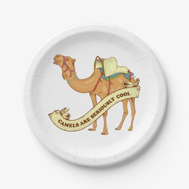 I love camels paper plate (Front)