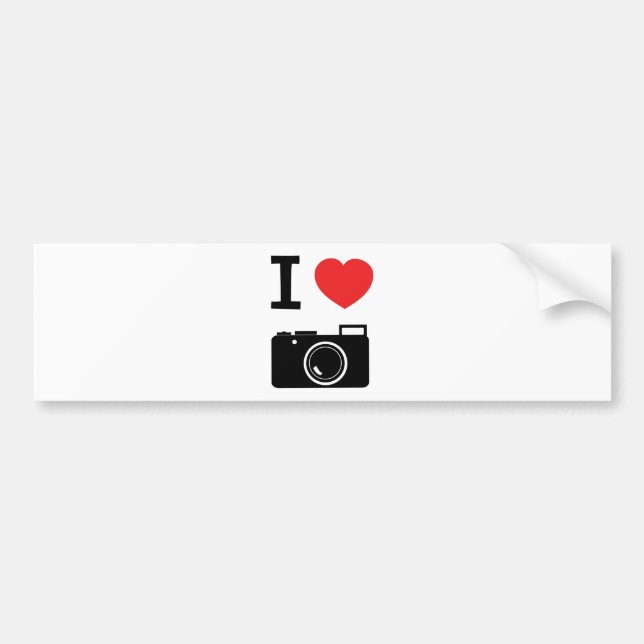 I love Cameras Bumper Sticker (Front)