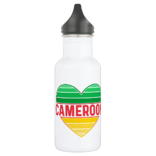 I Love Cameroon, Cameroonian Heart 532 Ml Water Bottle