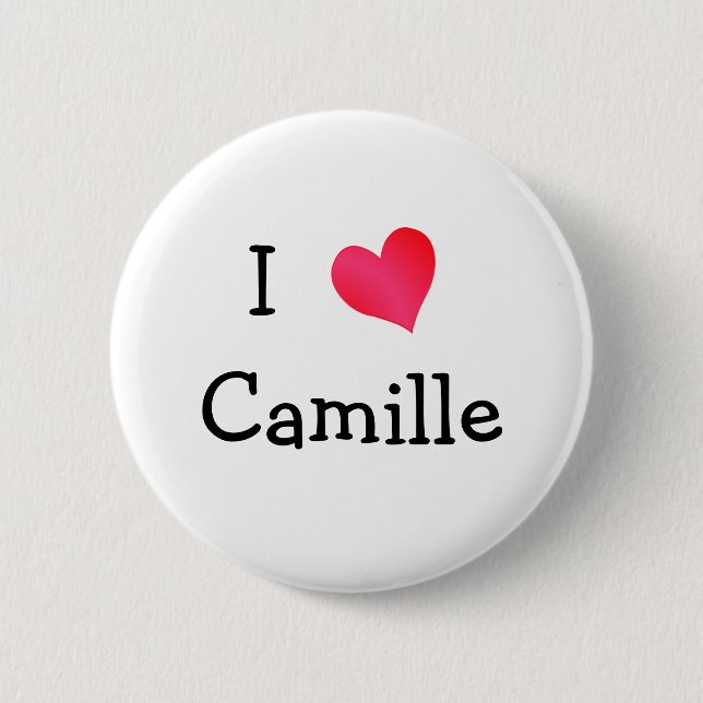 I Love Camille 6 Cm Round Badge (Front)