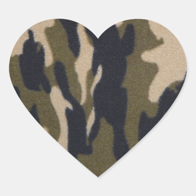I love Camo! Heart Sticker (Front)