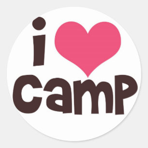I Love Camp Classic Round Sticker
