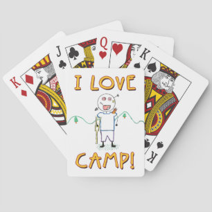 I Love Camp - Funny Kids Summer Camp Drawing Playing Cards