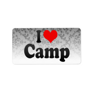 I love Camp Label