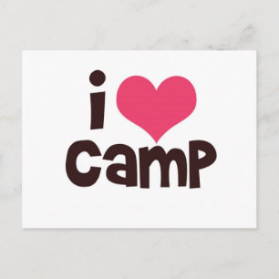 I Love Camp Postcard