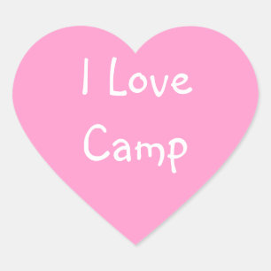 I Love Camp Stickers