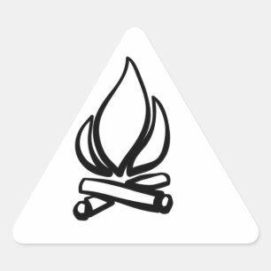 I Love Campfires Triangle Sticker