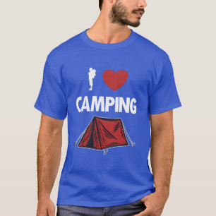 I love Camping Backpacking Campgrounds Glamping vi T-Shirt