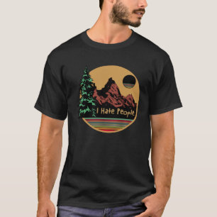 I Love Camping I Hate People Outdoors  Vintage T-Shirt
