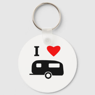 I Love Camping Key Ring