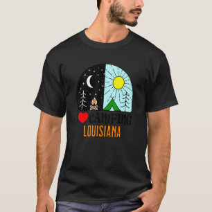 I Love Camping Louisiana America Outdoors Nature H T-Shirt