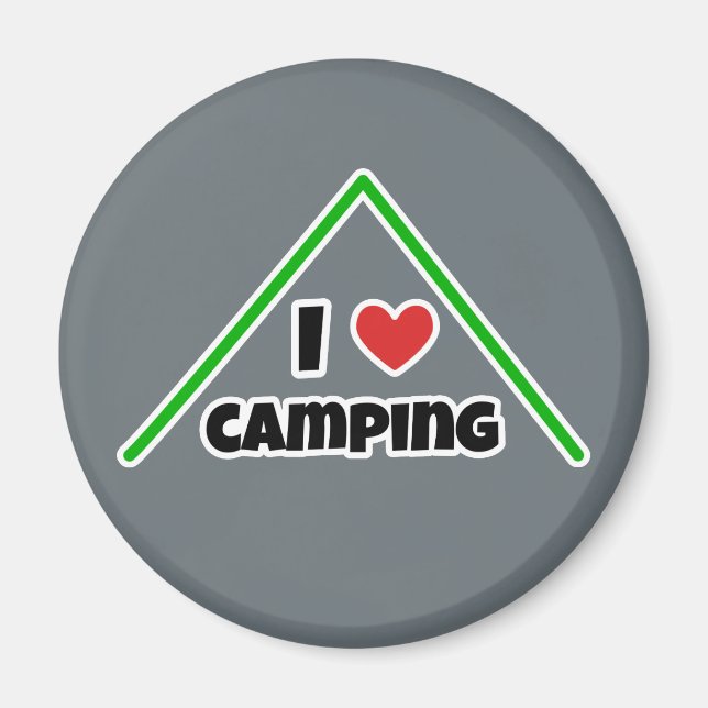 I love Camping Magnet (Front)