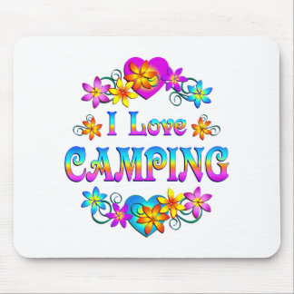 I Love Camping Mouse Mat
