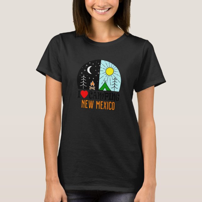 I Love Camping New Mexico America Outdoors Nature  T-Shirt (Front)
