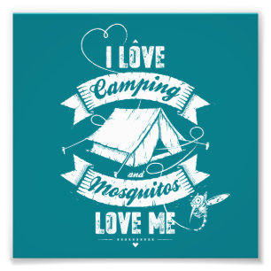 I love camping photo print