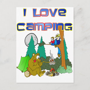 I Love Camping Postcard