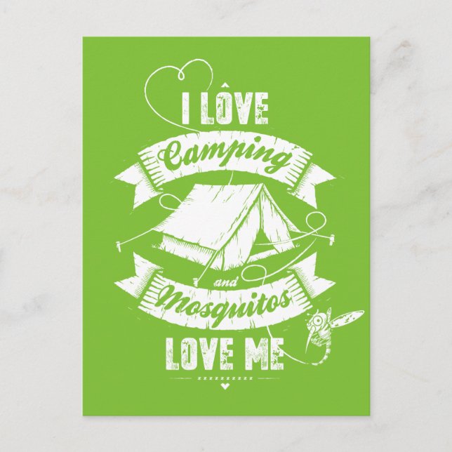 I love camping postcard (Front)
