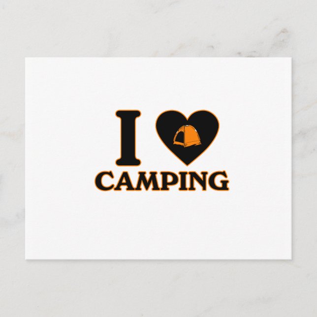 I Love Camping Postcard (Front)