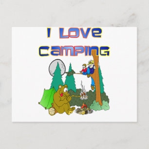 I Love Camping Postcard