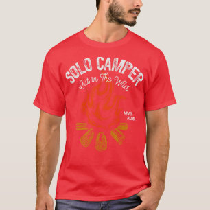 I Love Camping Solo Campers Campfire  T-Shirt