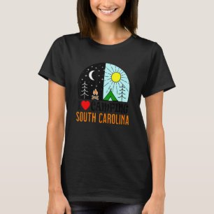 I Love Camping South Carolina America Outdoors Nat T-Shirt
