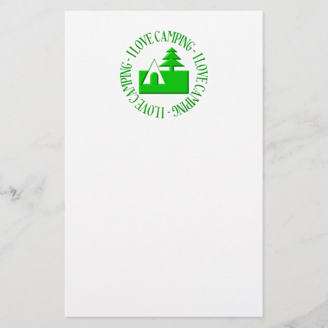 I love camping stationery (Front)