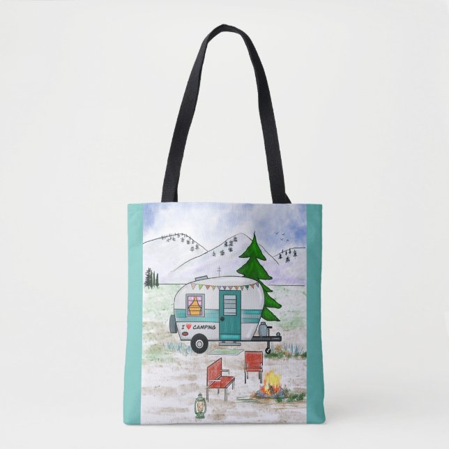 I Love Camping Tote  (Front)