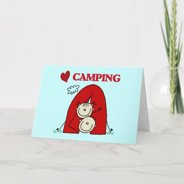I Love Camping Tshirts and Gifts Card (Front)