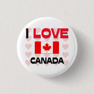 I Love Canada 3 Cm Round Badge