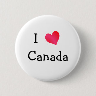 I Love Canada 6 Cm Round Badge