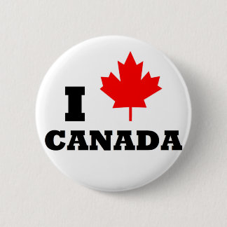 I Love Canada 6 Cm Round Badge