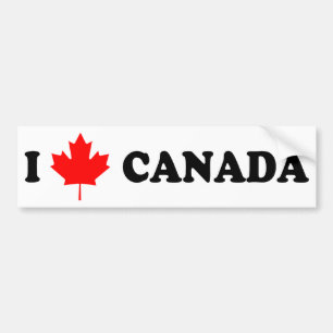 I Love Canada Bumper Sticker