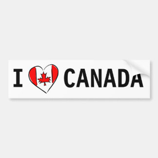 I Love Canada Bumper Sticker