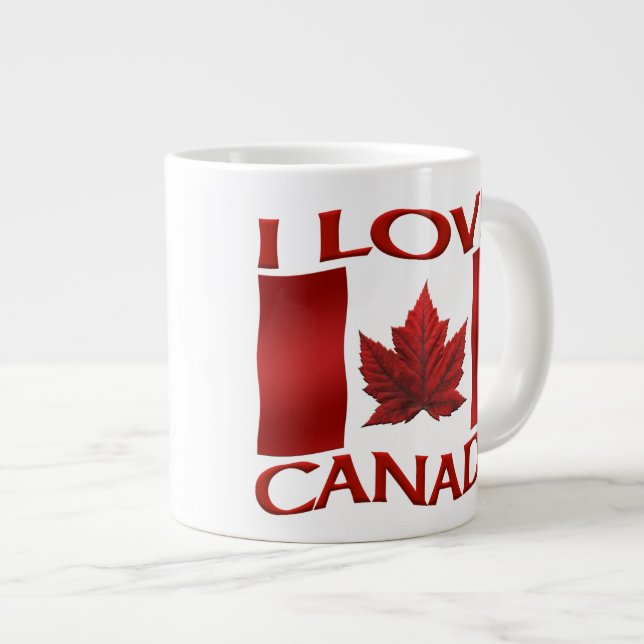 I Love Canada Coffee Cup / Mug Canada Souvenir Cup (Front Right)