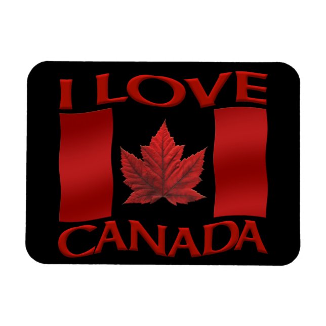 I Love Canada Fridge Magnet Canada Souvenir Magnet (Horizontal)