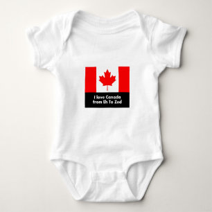 I love Canada from Eh to Zed Baby Bodysuit