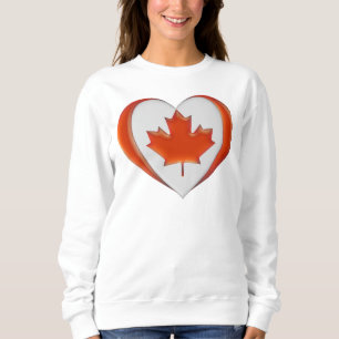 I Love Canada Heart Flag Maple Leaf Not for Sale Sweatshirt