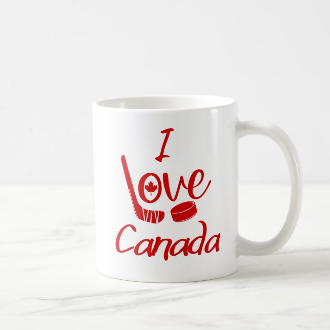 I Love Canada Hockey Mug (Right)