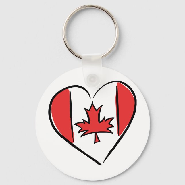 I Love Canada Key Ring (Front)
