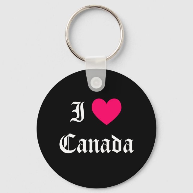 I Love Canada Key Ring (Front)