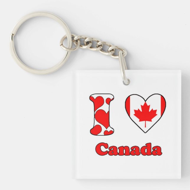 I love Canada Key Ring (Front)