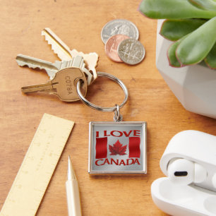 I Love Canada Keychains Canada Souvenir Keychain