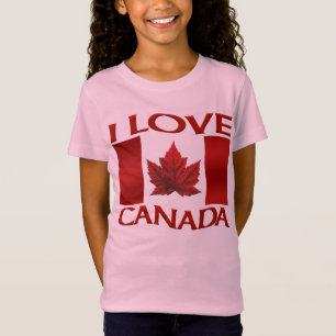 I Love Canada Kid's Souvenir Canada Day Shirt