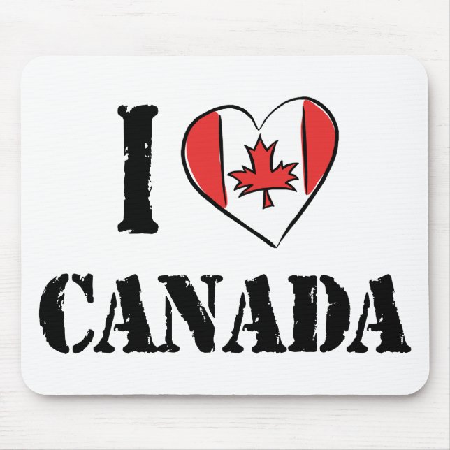 I Love Canada Mouse Mat (Front)