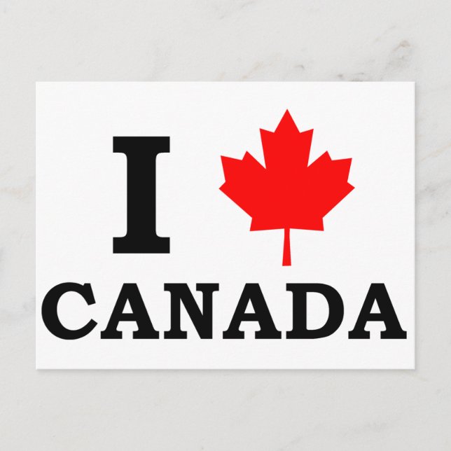 I Love Canada Postcard (Front)