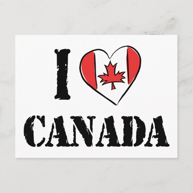I Love Canada Postcard (Front)